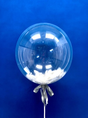 Шар "Deco Bubble" с перьями 